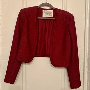 Red Cropped Blazer